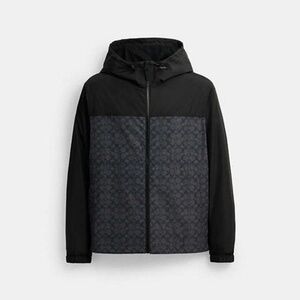 Signature Full Zip Windbreaker In Recycled Polyester